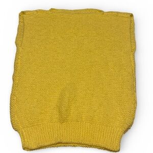 #3018 ‼️NEW‼️ Hand Knitted Yellow Sleevless Sweater
